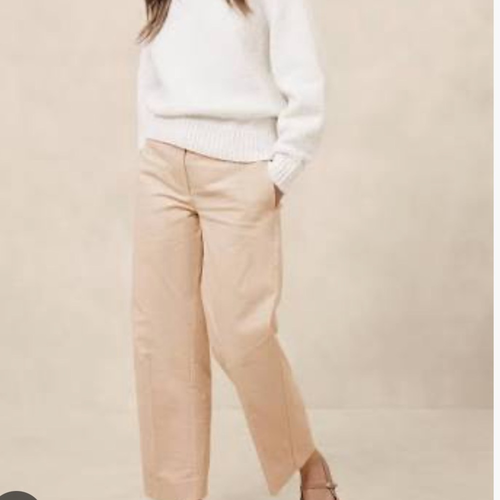 Banana Republic Factory Women's Corduroy straight leg trouser - oyster pearl
